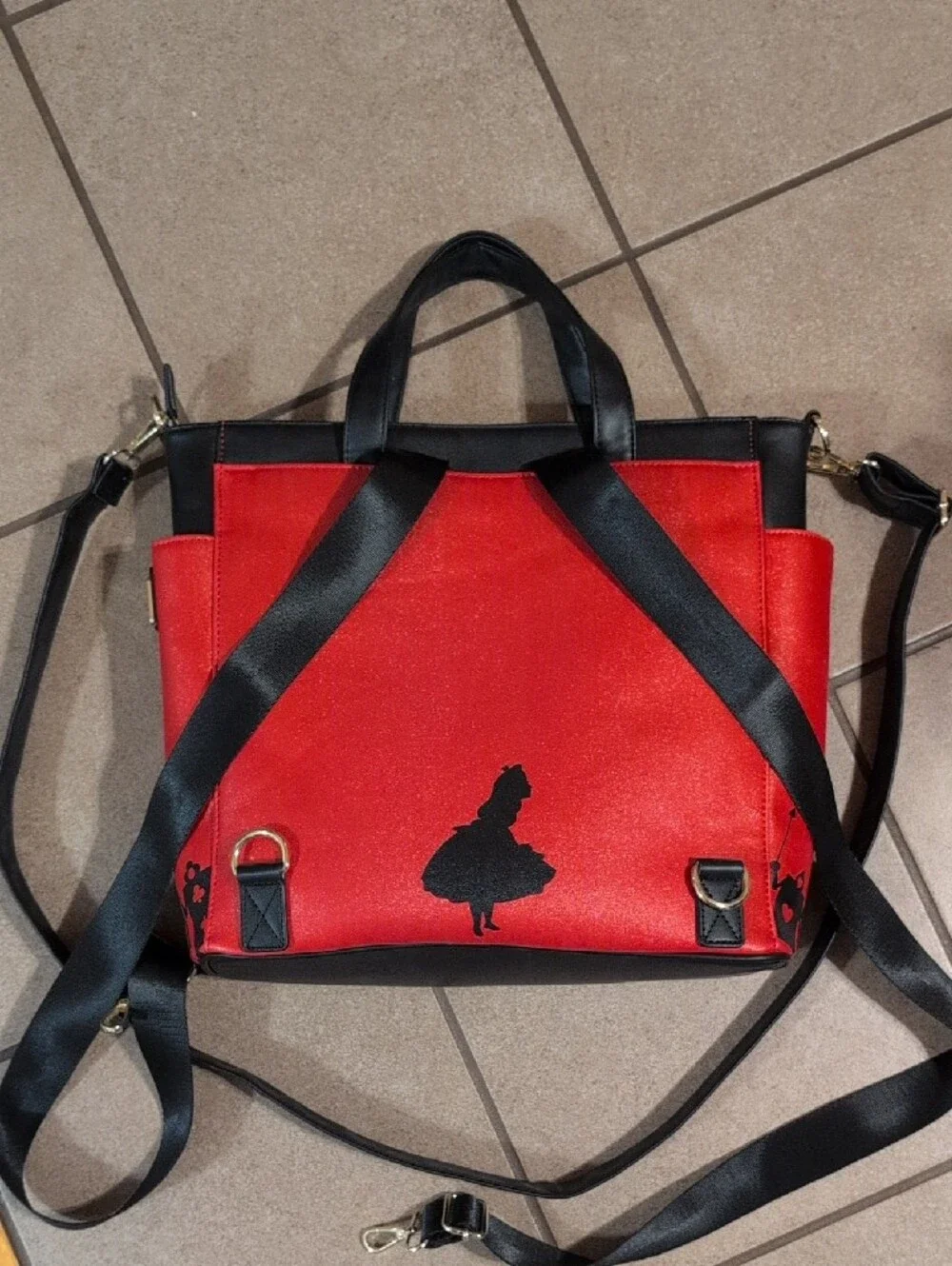 Disney Loungefly Alice In Wonderland Convertible Tote